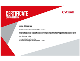 our team certificate